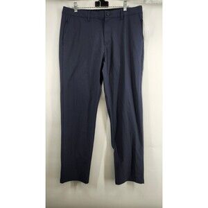 01.Algo Mens 34X30 Navy WarpTech Commuter Slim Fit Hybrid Trousers Pants NWT